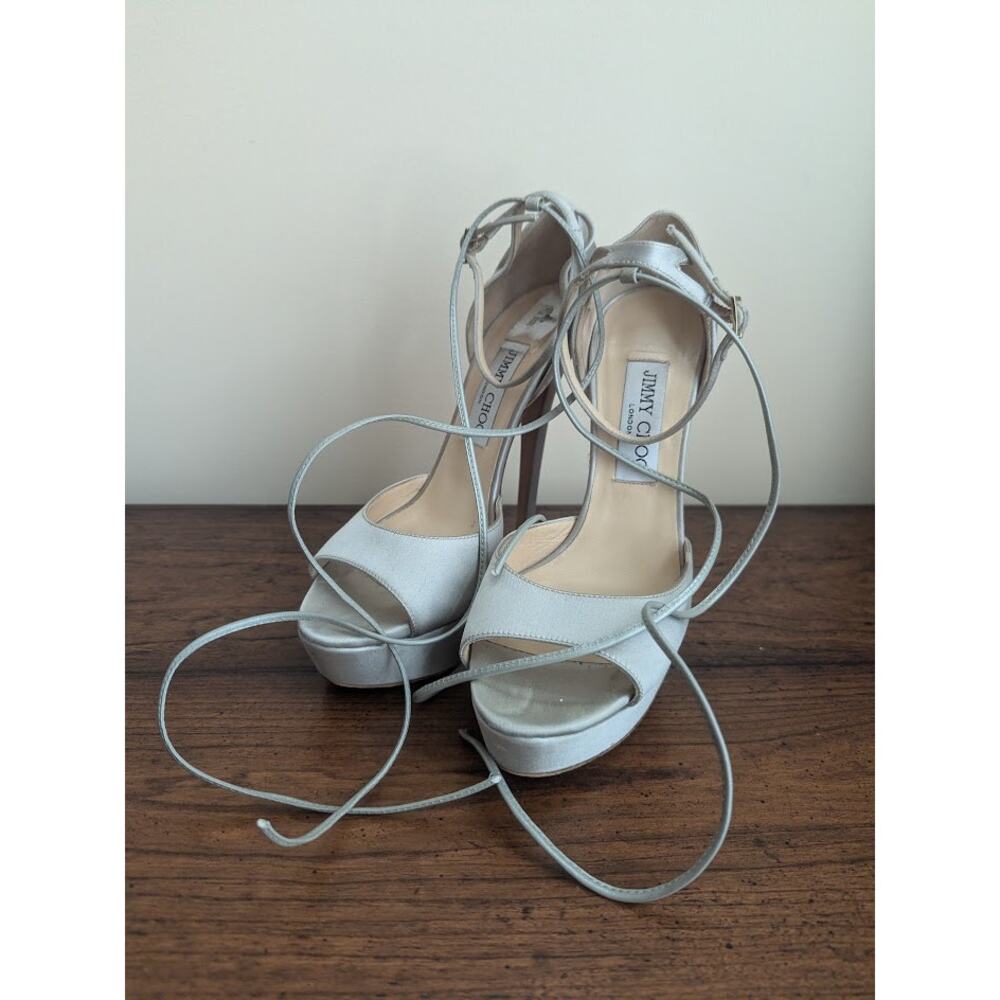 Jimmy Choo Silver Strappy Heels